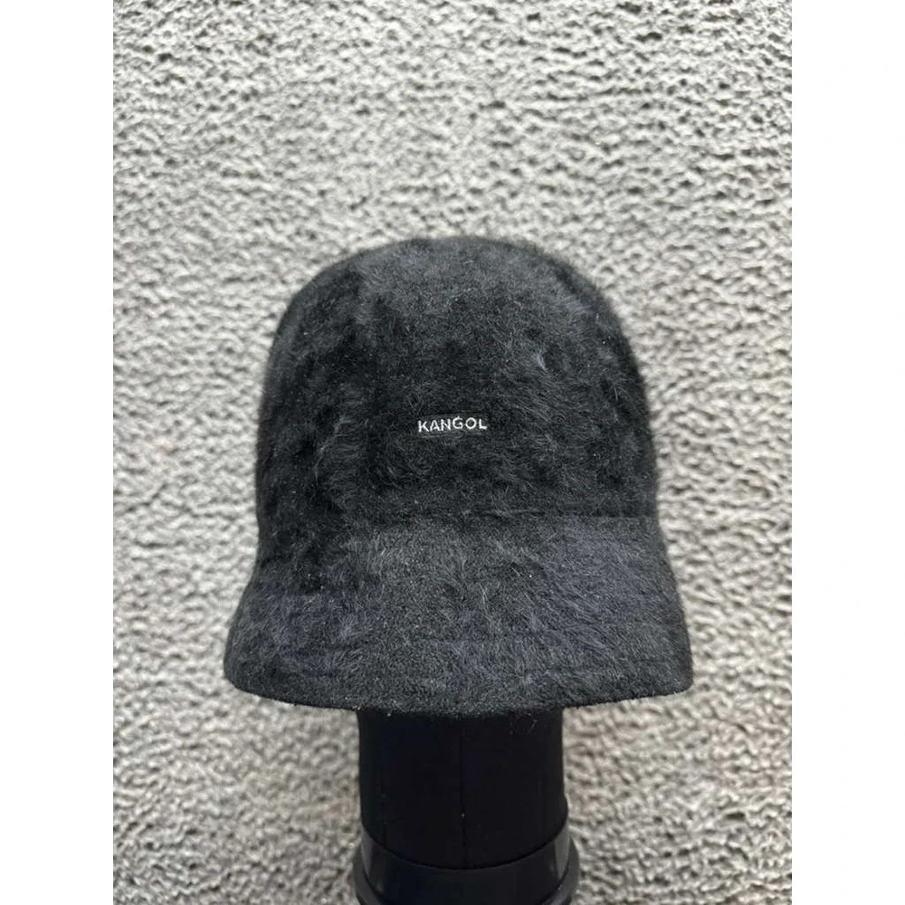 Kangol Furgora Casual Angora Blend Furry Casual Bucket Hat Black Unisex One Size